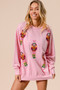 BiBi Sequin Nutcrackers Embroidery Christmas Sweatshirt
