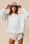 BiBi Loop Terry Pull Over With Cut Edge Band