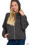 Zenana Soft Scuba Full Zip Hoodie Jacket