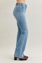 Judy Blue Full Size Mid Rise Bootcut Jeans with Contrast Wash & Front Patch Pockets Plus Size