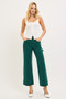 RISEN Tummy Control High Rise Crop Wide No Waist Band Pants