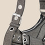 Fame Denim Belt Accent Shoulder Bag