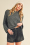 Aemi + Co Mock Neck Long Sleeve Sweater