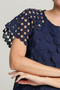 Umgee Full Size Mixed Polka Dot Lace Raglan Sleeve Boxy Cut Top Plus Size