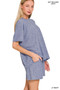 Zenana Soft Melange Short Sleeve Tee and Shorts Set