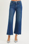 RISEN Tummy Control 4 Way Stretch High Rise Crop Wide Leg Jeans