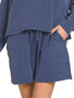 Zenana Corded Rib Long Sleeve Tee and Shorts Set