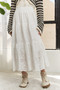 ADORA Elastic Waistband Tiered Midi Skirt