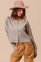 SO ME Two Tone Leopard Vintage Print Button Up Cardigan