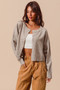 SO ME Two Tone Leopard Vintage Print Button Up Cardigan