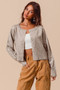 SO ME Two Tone Leopard Vintage Print Button Up Cardigan