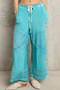 POL Elastic Waistband Wide Leg Pants with Drawstring