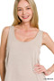 Zenana French Terry Twisted Strap Midi Dress