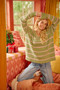 BiBi Striped Long Sleeve Sweater