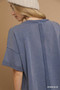 Umgee Mineral Wash Round Neck Top