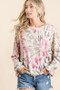 BiBi Tie Dye Print Terry Pull Over