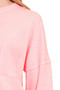 Zenana Ribbed Brushed Melange Hacci Sweater with Chest Pocket