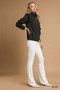 Umgee Cable Knit Textured Pullover with Ruffle Shoulders