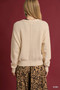 Umgee Chunky Cable Knit V-Neck Button-Up Cardigan