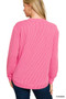 Zenana Full Size Raised Rib Round Neck Long Sleeve Top Plus Size