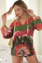 BiBi Tie Dye Knit Hoodie with Twill Tape