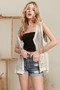 ADORA Button Down Crochet Vest Top