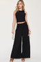 Basic Bae Full Size Ribbed Tank and Wide Leg Pants Set
