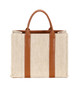 David Jones Square Woven Tote Handbag