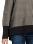Zenana Exposed Seam Two Tone Ribbed Sweater