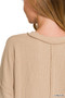 Zenana Long Sleeve Drop Shoulder Rib Top