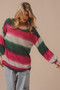 BiBi Striped Gradation Print Knit Top