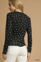 Umgee Bow Print Lightweight Knit Top
