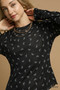 Umgee Bow Print Lightweight Knit Top
