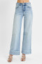 RISEN Full Size Tummy Control High Rise Ankle Wide Cuffed Jeans Plus Size
