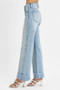 RISEN Full Size Tummy Control High Rise Ankle Wide Cuffed Jeans Plus Size