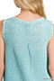Zenana Double Gauze Raw Edge Acid Washed Tank