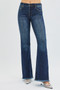 RISEN Full Size Tummy Control Mid Rise Flare Jeans Plus Size