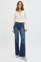 RISEN Full Size Tummy Control Mid Rise Flare Jeans Plus Size