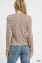 Umgee Bow Print Lightweight Knit Top