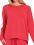 Zenana Corded Rib Long Sleeve Tee and Shorts Set
