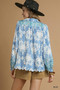 Umgee Printed Long Sleeve Blouse