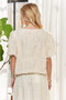 ADORA Solid Puff Sleeves Knit Top