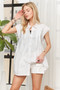 ADORA Solid Cap Sleeve Button Up Shirt