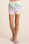BiBi Tie Dye Print Shorts With Twill Tape Drawstring