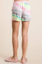 BiBi Tie Dye Print Shorts With Twill Tape Drawstring
