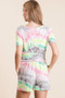 BiBi Tie Dye Print Shorts With Twill Tape Drawstring