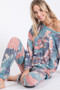 BiBi Tie Dye French Terry Casual Pants