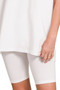 Zenana Cotton Round Neck Top & Biker Shorts