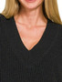 Zenana Oversized Sweater Vest with Side Slit