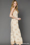 Umgee Smocked Printed Wide Leg Jumpsuit